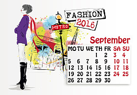 时尚女孩的日历