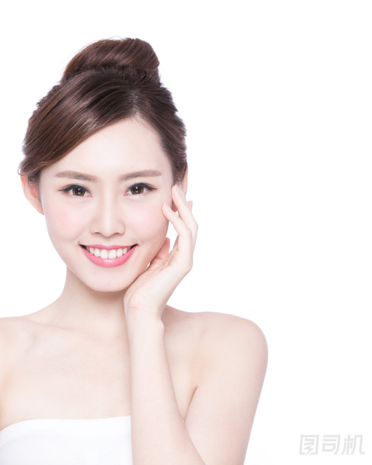 美麗的女人笑著圖片