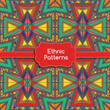 民族部落图案装饰。本机的炫彩矢量图