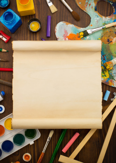 油漆用品和画笔图片