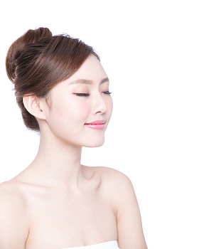 美丽的皮肤护理的女人的脸图片