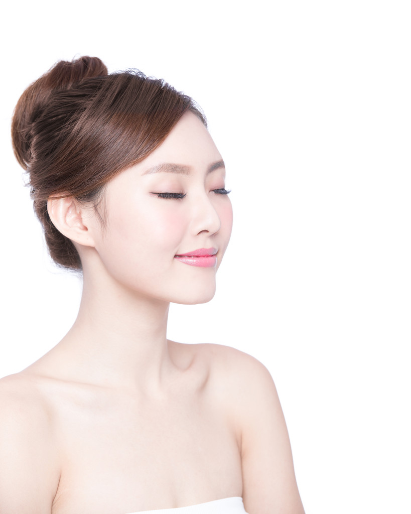 美丽的皮肤护理的女人的脸图片