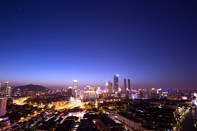 中国城市的夜