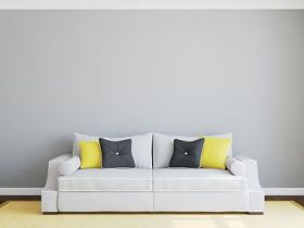 客厅与灰色的沙发