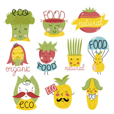 有機(jī)標(biāo)簽和元素圖片