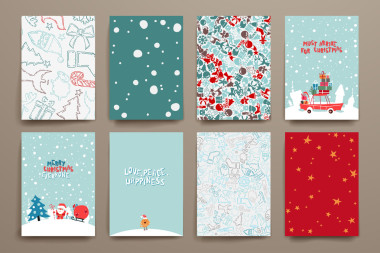 圣诞套卡模板图片