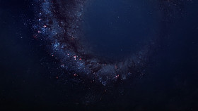 美丽空间背景。由美国国家航空航天局装备此图像的元素