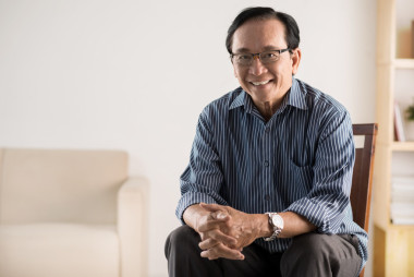 微笑的老人圖片