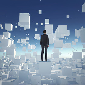 在多维数据集和展望未来的商人立场