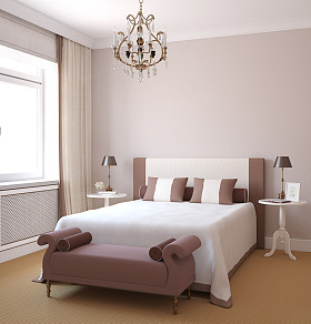 现代卧室的内部