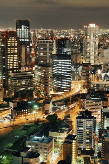 大阪的夜景天台