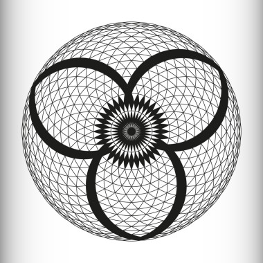 單色而優(yōu)雅的模式。黑色和白色幾何圓形圖案