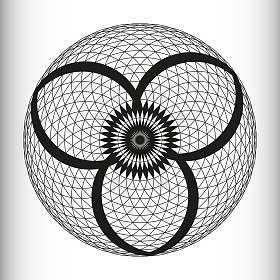 单色而优雅的模式。黑色和白色几何圆形图案