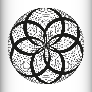 單色而優(yōu)雅的模式。黑色和白色幾何圓形圖案