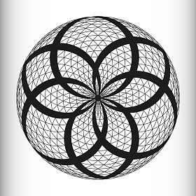 单色而优雅的模式。黑色和白色几何圆形图案