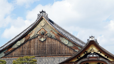 在日本大阪举行的二条城乔城堡的历史建筑细