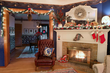 圣诞节家庭内部 Hdr图片