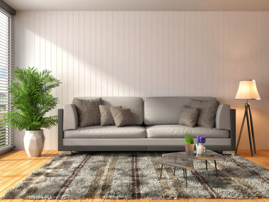 內(nèi)政部與沙發(fā)。3d 圖圖片