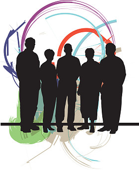 商人。矢量插画照片