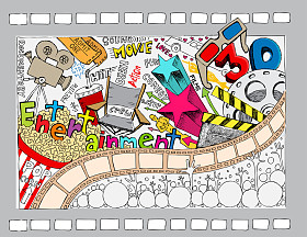 电影院涂鸦照片