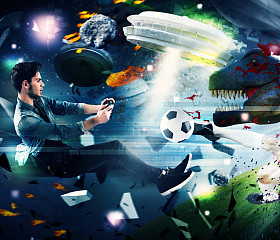 青少年玩电子游戏