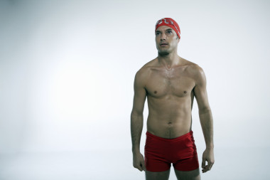 專業(yè)游泳運動員的肖像