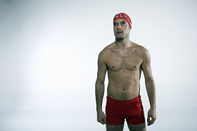 专业游泳运动员的肖像