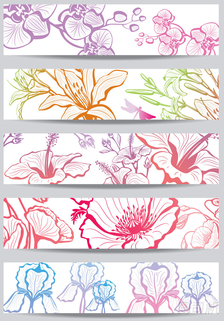 花卉橫幅