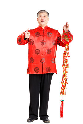 老人用普通话在中国新的一年图片