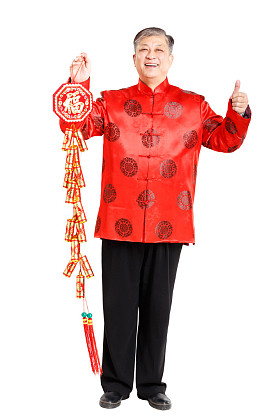 老人用普通话在中国新的一年图片