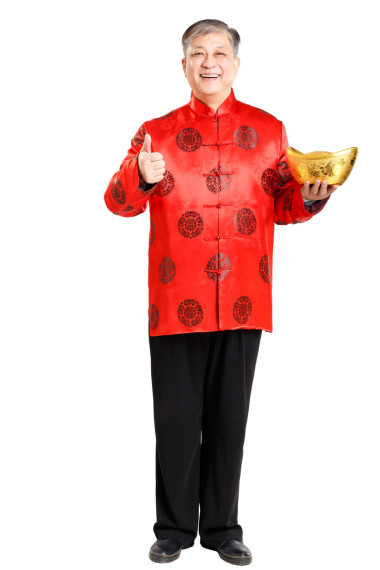 老人用普通話在中國(guó)新的一年圖片