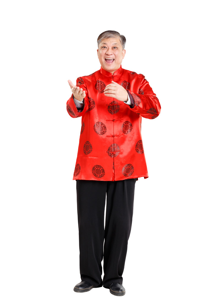 普通话的老中国男人微笑着照片