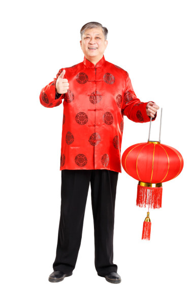 在標準的國語，燈籠的中國老人