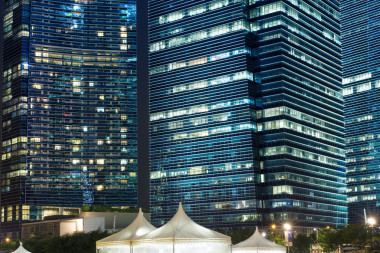 夜晚的城市新加坡