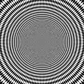 同心的抽象符号，菱形-光学、 视觉错觉