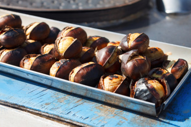 熱栗子烤串圖片