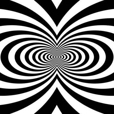 同心的抽象符号，三角-光学、 视觉错觉