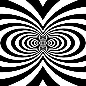 同心的抽象符号，三角-光学、 视觉错觉