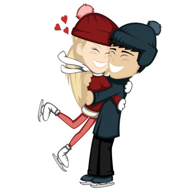 冬天擁抱 (可愛夫婦)