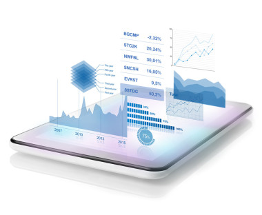 從平板電腦投影圖照片