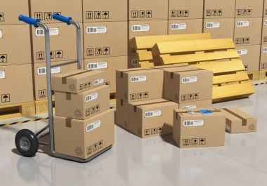 與包裝貨物存儲倉庫圖片