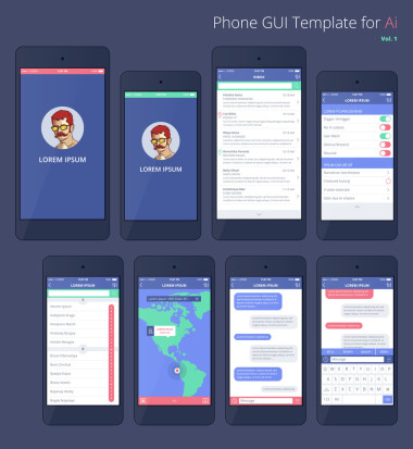 Ai 的電話 Gui 模板圖片