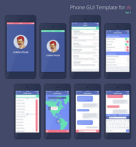 Ai 的电话 Gui 模板图片