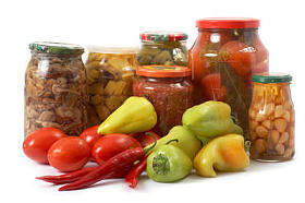 新鲜和罐装蔬菜图片