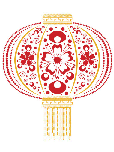 花卉中国灯