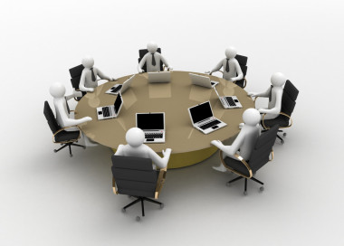 在會議上 3d businesman