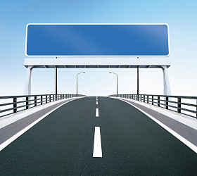 桥公路与空白符号图片