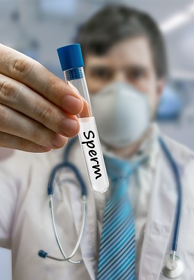 精子银行的胚胎学家医生认为精子样本试管