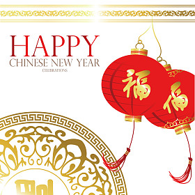 黄金的红色背景与圆灯