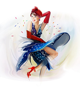 美丽的微笑女孩